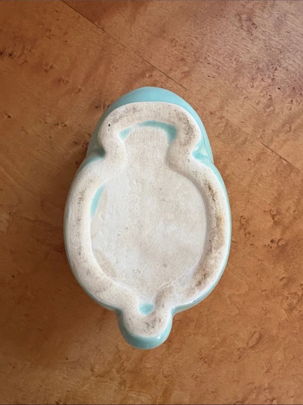 Japanese Celadon Rabbit Holder, Ceramic figurine bunny Decor